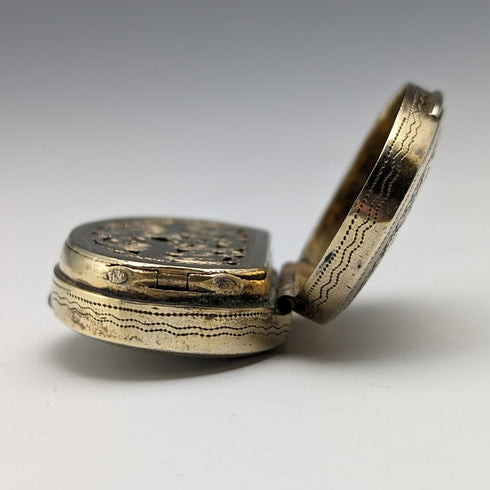 1819 年英國古董純銀油醋汁配海綿 John Shaw